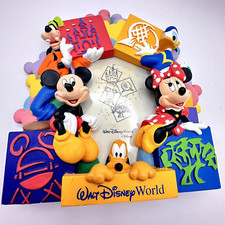 Walt Disney World Picture 3D Photo Frame 4x6 Mickey Goofy Pluto Minnie Donald