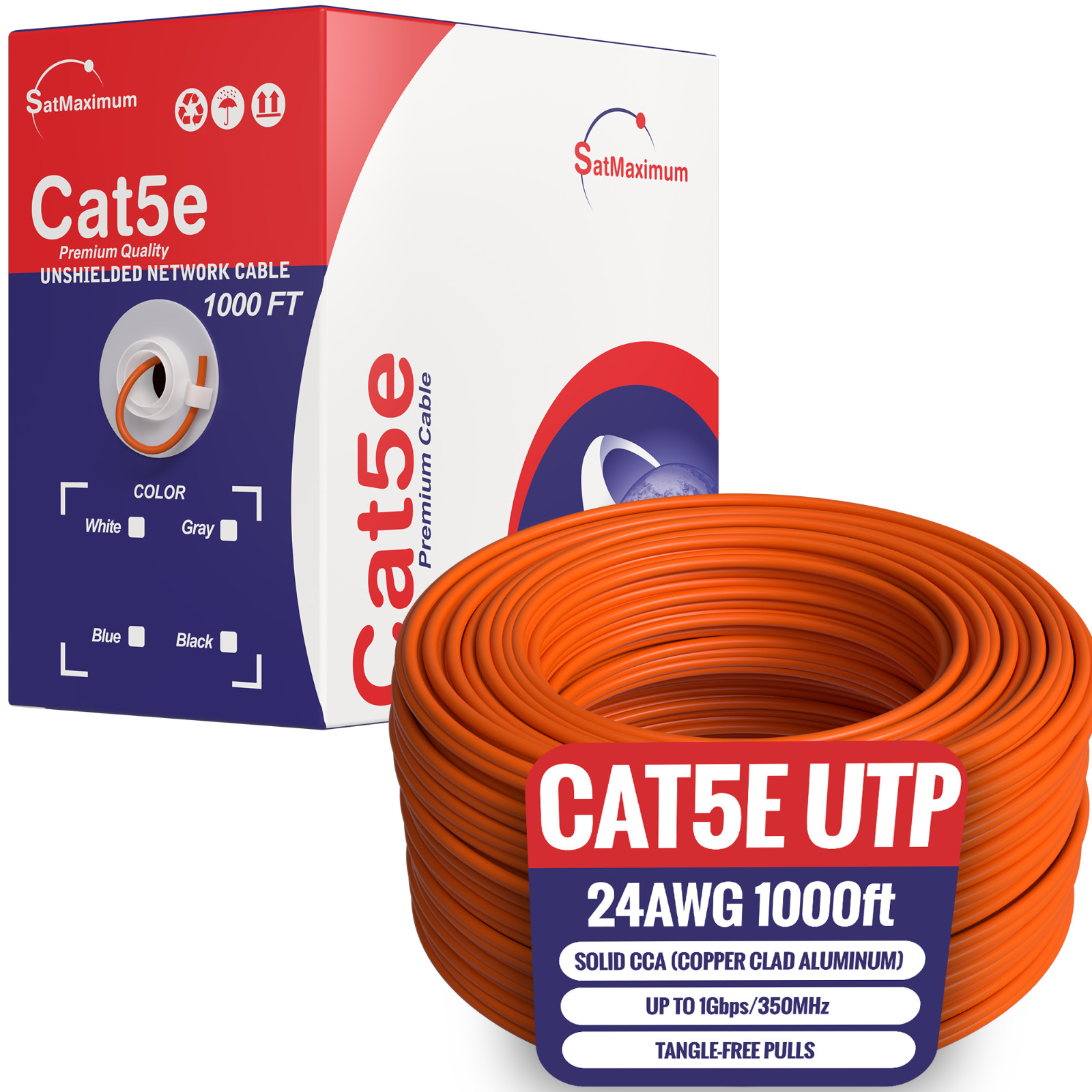500ft CAT5e or CAT6 Ethernet Cable Professional Network UTP CCA High Speed