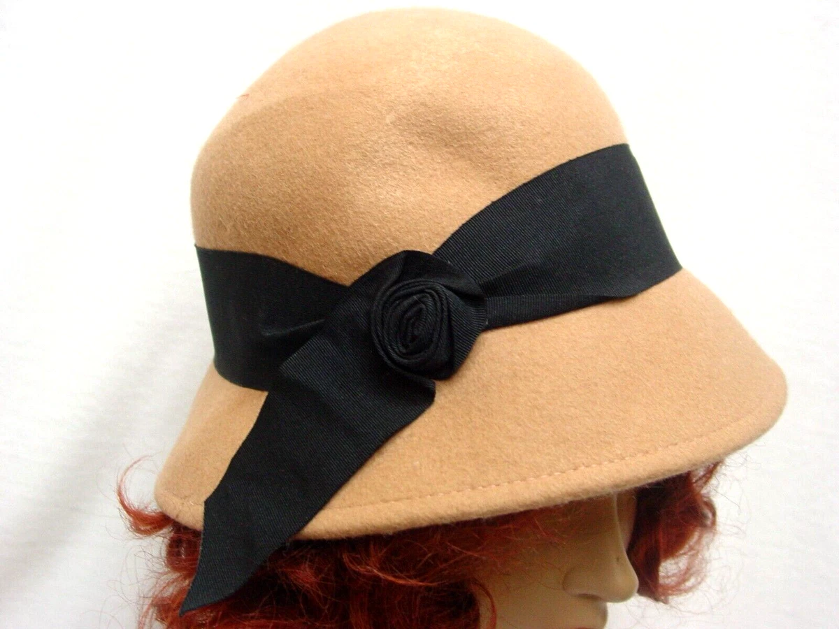 Tan Cloche Hat for Women