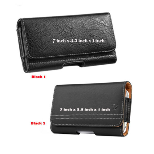 7INCH Extra Large Pouch Belt Clip Leather Holster Carrying Case for Cell Phone - Afbeelding 1 van 28