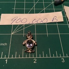 STERLING SILVER .925 BIRTHSTONE boy CHARM Blue