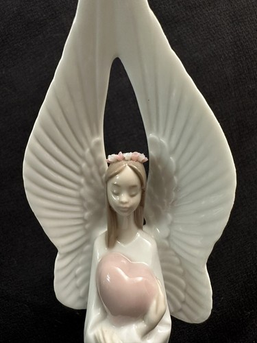 "Statuetta LLADRO* Vintage Ritirato #6474 ""Sounds of Love"" 9""," Campana Angelo - Foto 2 di 12