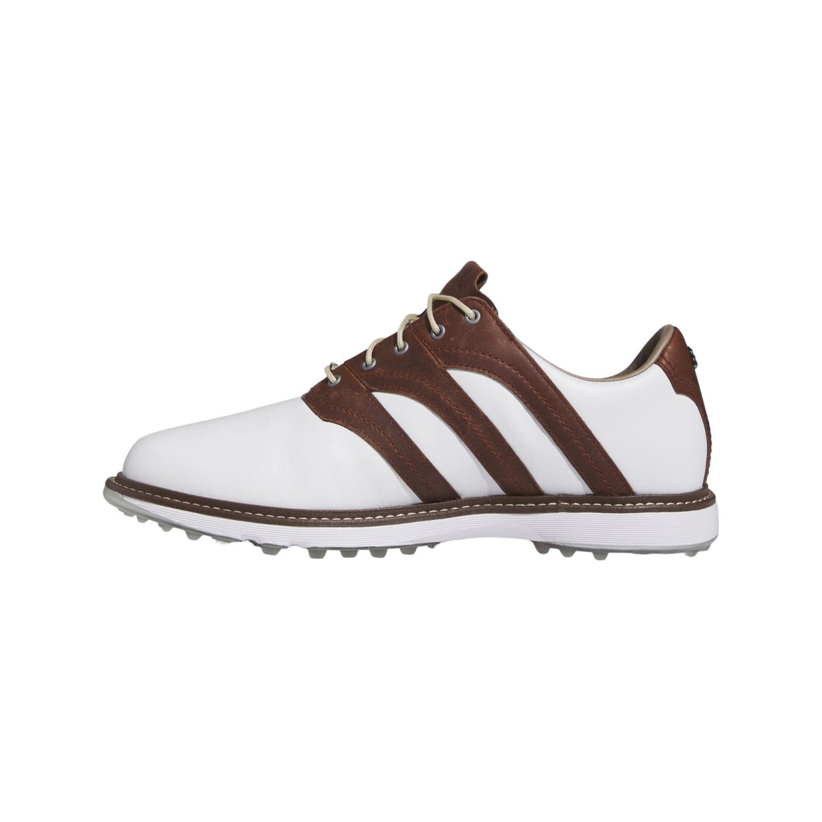 Men's Adidas White Brown Leather MC Z-Traxion Spikeless Golf