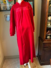 Komar vintage red velvet/velour house coat robe Medium