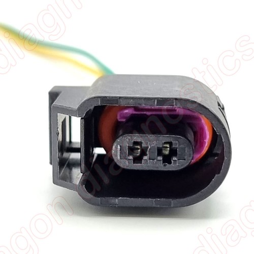PN 6E0973702 - 2 Pin ABS Sensor Connector Plug Prewired Fits VW Audi Seat Skoda - Picture 7 of 7