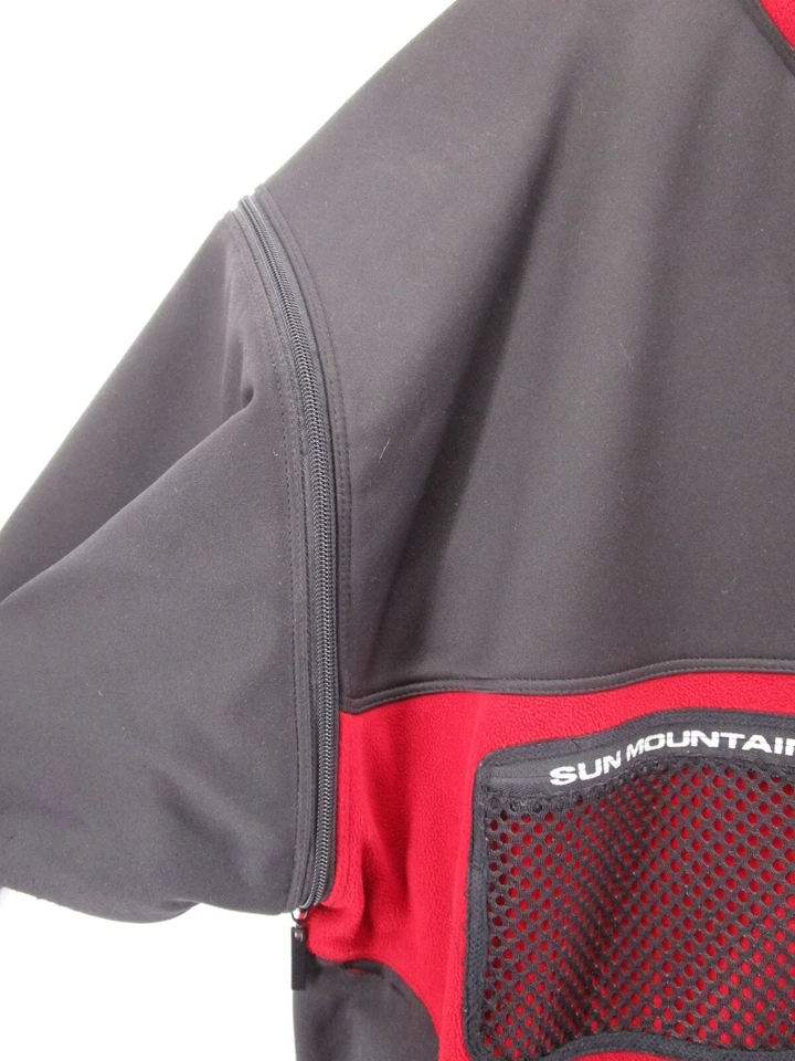 Chaqueta Sun Mountain Hombres XL Negro Rojo Golf Polar Convertible Chaleco Aire Libre Senderismo Foto 4 de 4