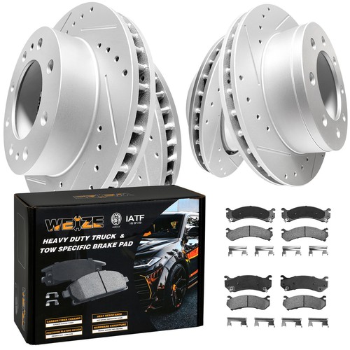 Front Rear Brake Rotors+Ceremic Pads for Chevy Silverado 2500 3500 HD 20012010 828028298632 eBay