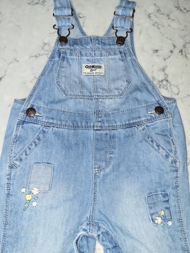 Salopette gilet Oshkosh B’Gosh 12M multicolore cucito fiori - Foto 4 di 8
