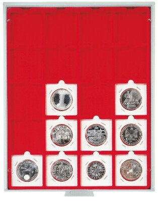 Lindner 2122 Coin Box Standard 20x 50 mm For Lighthouse Quadrum Coin Capsules