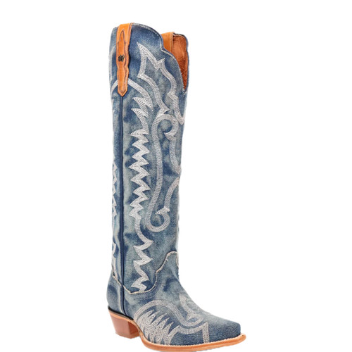 Dan Post Ladies Denim Darlin' Blue Leather Boots DP5108
