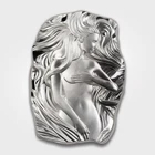 10 Ounce .9999 Fine Silver Bar Argentia WOMAN WITH FLOWING HAIR – UHR, Brilliant