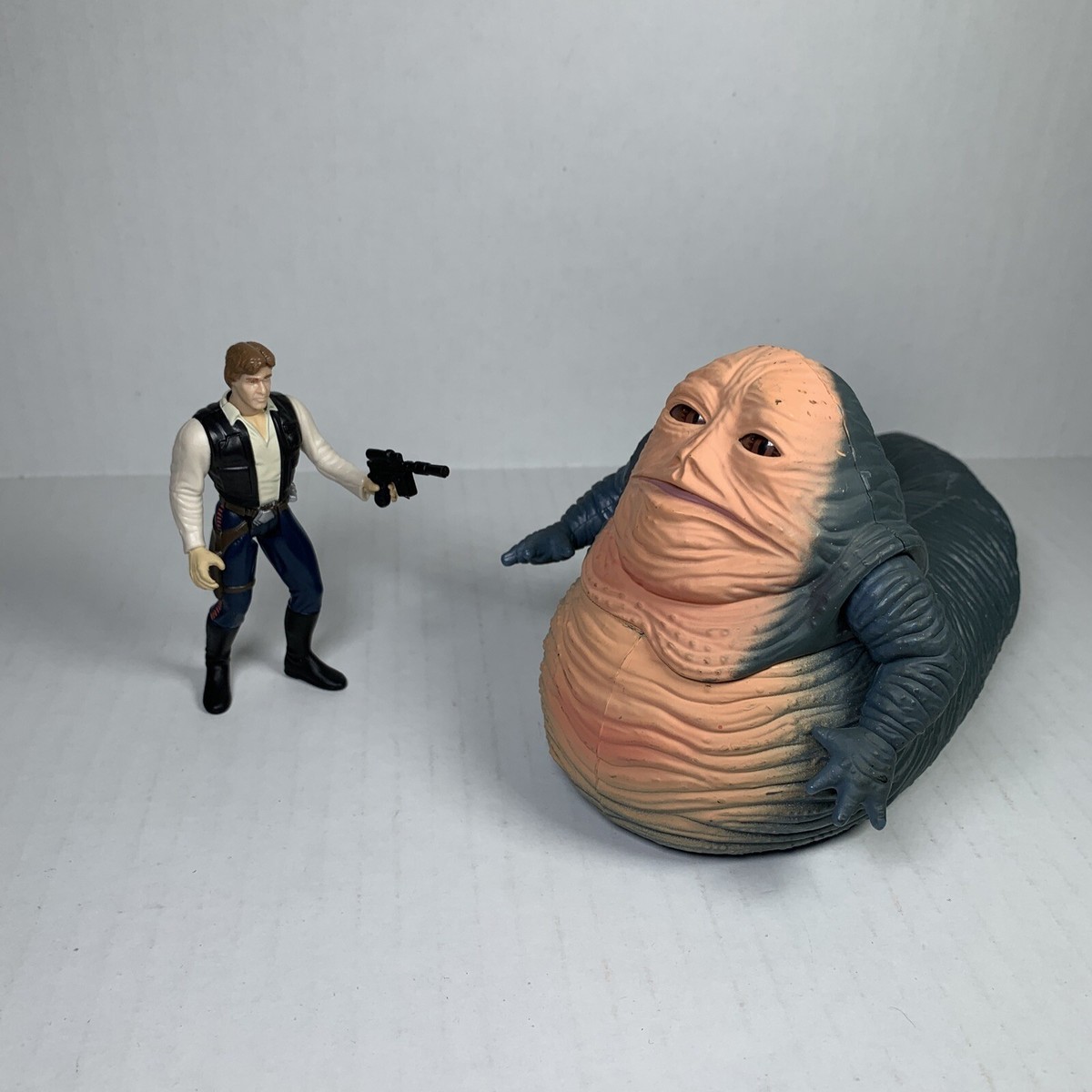 Vintage 1997 Jabba The Hutt and Han Solo Kenner Star Wars The