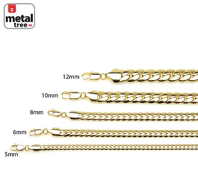 Mens Miami Cuban Link Chains - Solid Gold, Silver Link Necklace