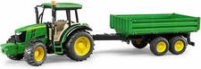 BRUDER JOHN DEERE 5115M WITH TRAILER 09816