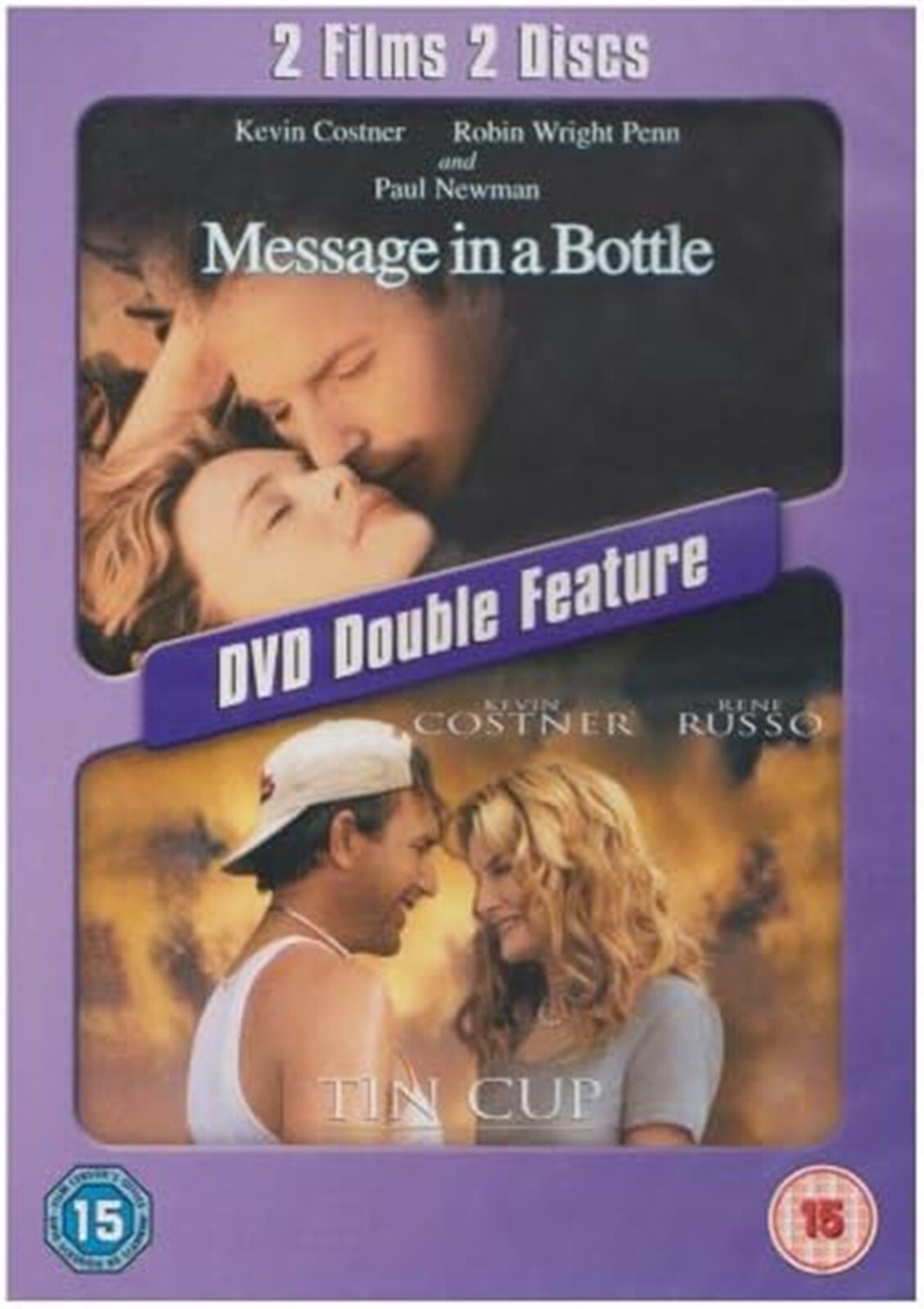 Message In A Bottle Tin Cup DVD Kevin Costner Robin Original UK Rel New Sealed