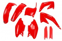 Set Plastics Motorradverkleidungen Honda Cr 125/250 2002 - 2003 Rot Ufo Plast