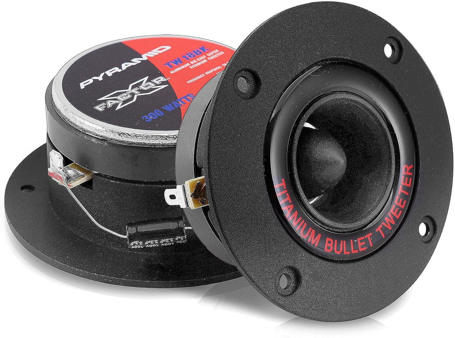 1&rdquo; Audio Car Tweeter Speaker - 3.25&rdquo; Bullet Horn Aluminu