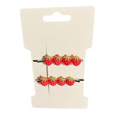 Strawberry Bobby Hair Clip Pins, Girls Accessories, Gifts For Her, Women  s Hair
