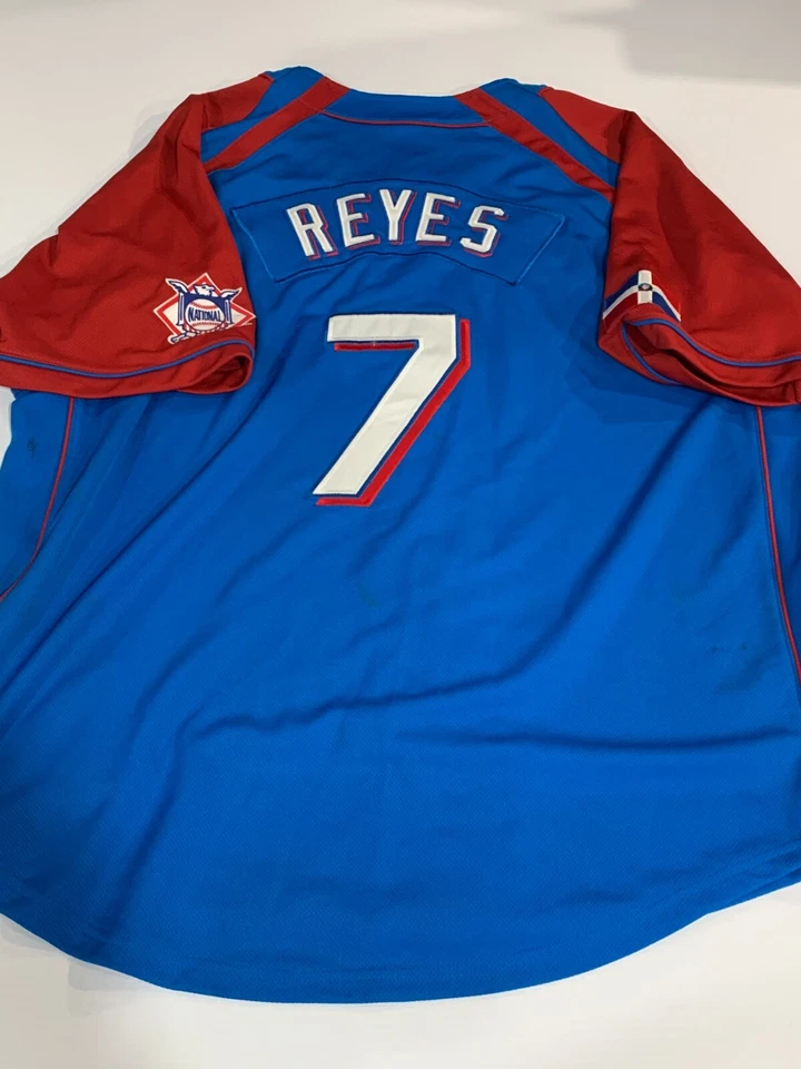 JOSE REYES NEW YORK METS NIKE JERSEY DOMINICAN REPUBLIC FLAG SEWN XL #7 - Image 4 of 4