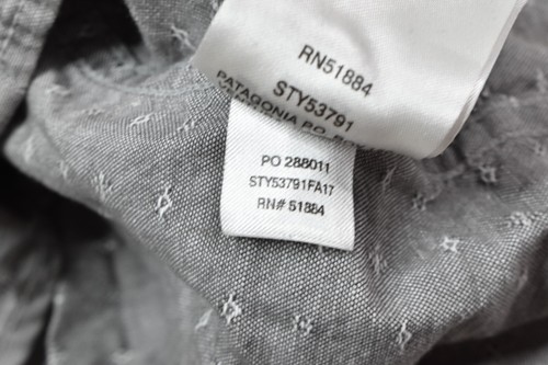 Patagonia Bluffside Shirt Mens Medium Gray Geometric Long Sleeve Button-Up FLAWS - Picture 12 of 13