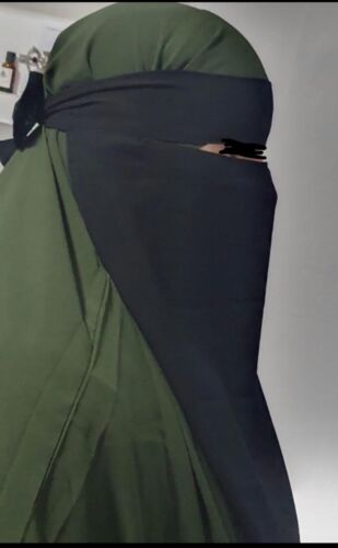 Nuovo Hijab~velo musulmano niqab da donna ~ burqa islamico~niqab 1 strato spedizione gratuita - Foto 1 di 6