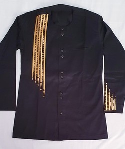 black and gold african attire