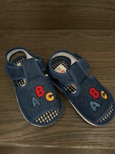 Unisex Toddler ABC Squeaky  Shoes Size 3 Color Blue Jeans