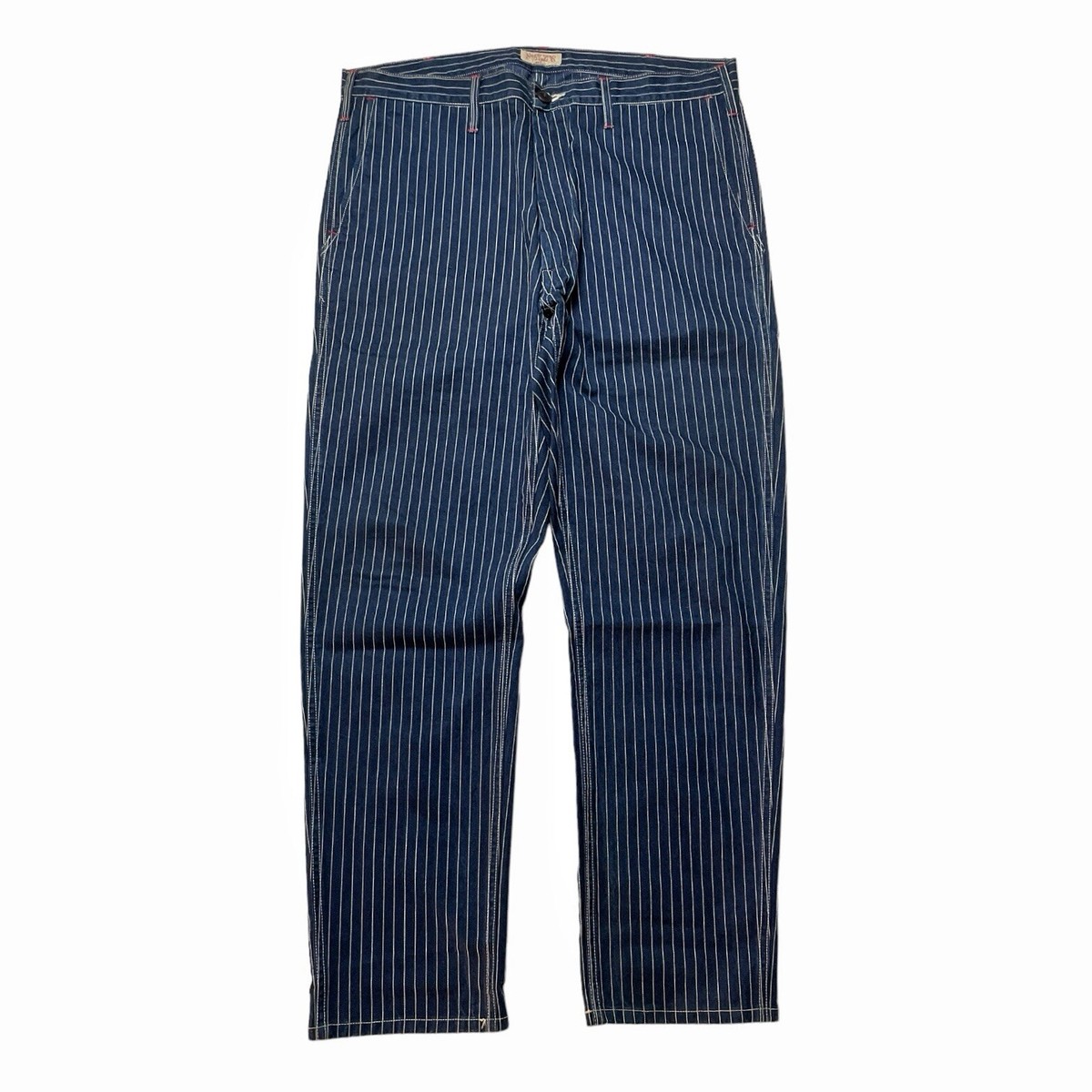 SUGAR CANE Wabash Striped Work Pants Rudded SC41481 Made In Japan 