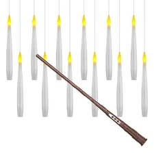Magical LED Floating Candles with Wizard Wand Remote for Celebrations