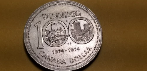 Canada 1974 Dollar Coin 100th Anniversary City Of Winnipeg Ida3.
