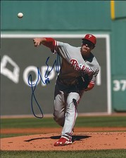 Signed  8x10 JERAD EICKHOFF  Philadelphia Phillies Autographed photo - COA 