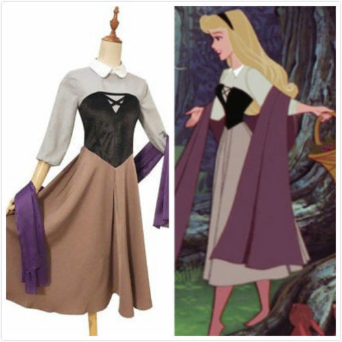 princess aurora brown dress TOM-Aurora (Sleeping Beauty-) Brown Dress : r/DreamlightValley