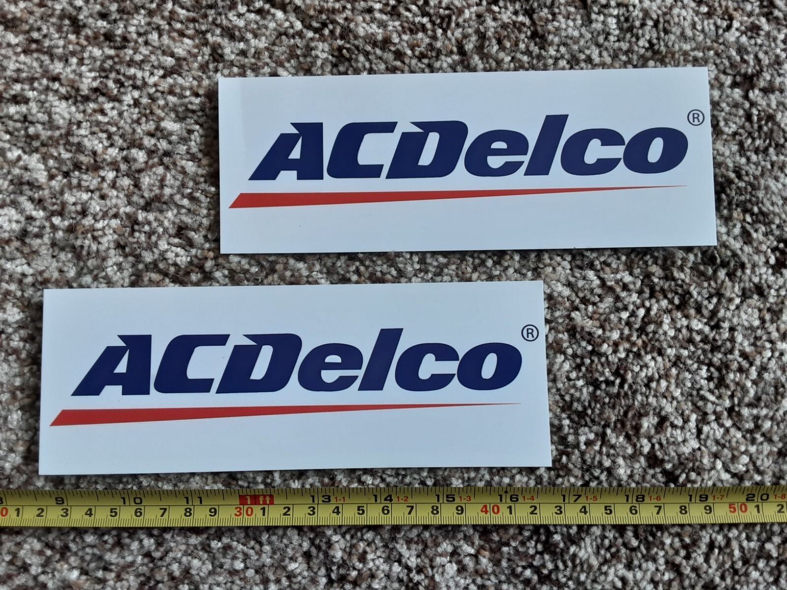 2 Classic AC DELCO  Racing Decals Stickers Nascar NHRA Hot Rod Plugs Batteries 