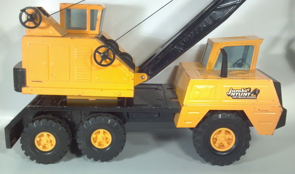 Vintage Jumbo Nylint Michigan Shovel Clamshell Mobile Crane Truck