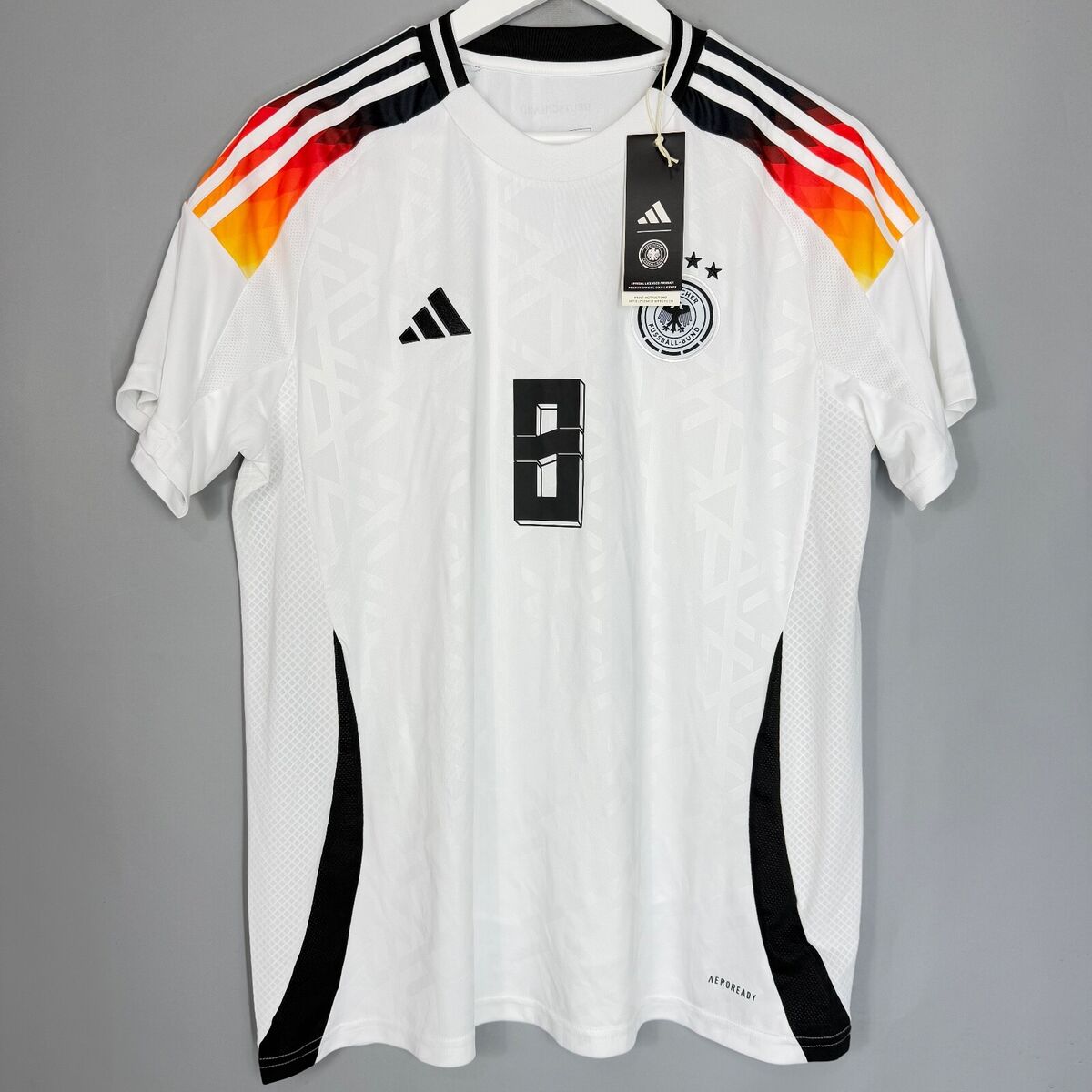 GERMANY 2024 2025 HOME FOOTBALL SHIRT #8 KROOS ADIDAS GERMANY 2024 2025 HOME FOOTBALL SHIRT #8 KROOS ADIDAS