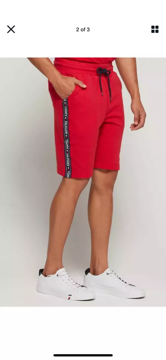 TOMMY HILFIGER RED TAPE LOGO SWEAT JERSEY JOG SHORTS SIZES S M L