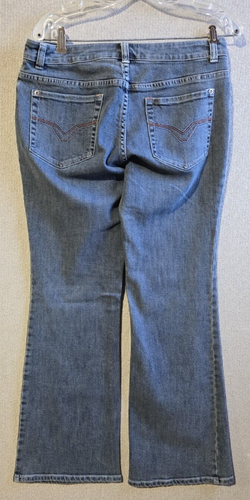 Harley Davidson Womens Blue Denim Jeans Button Zip Straight Sporty Petite 6 - Picture 5 of 9