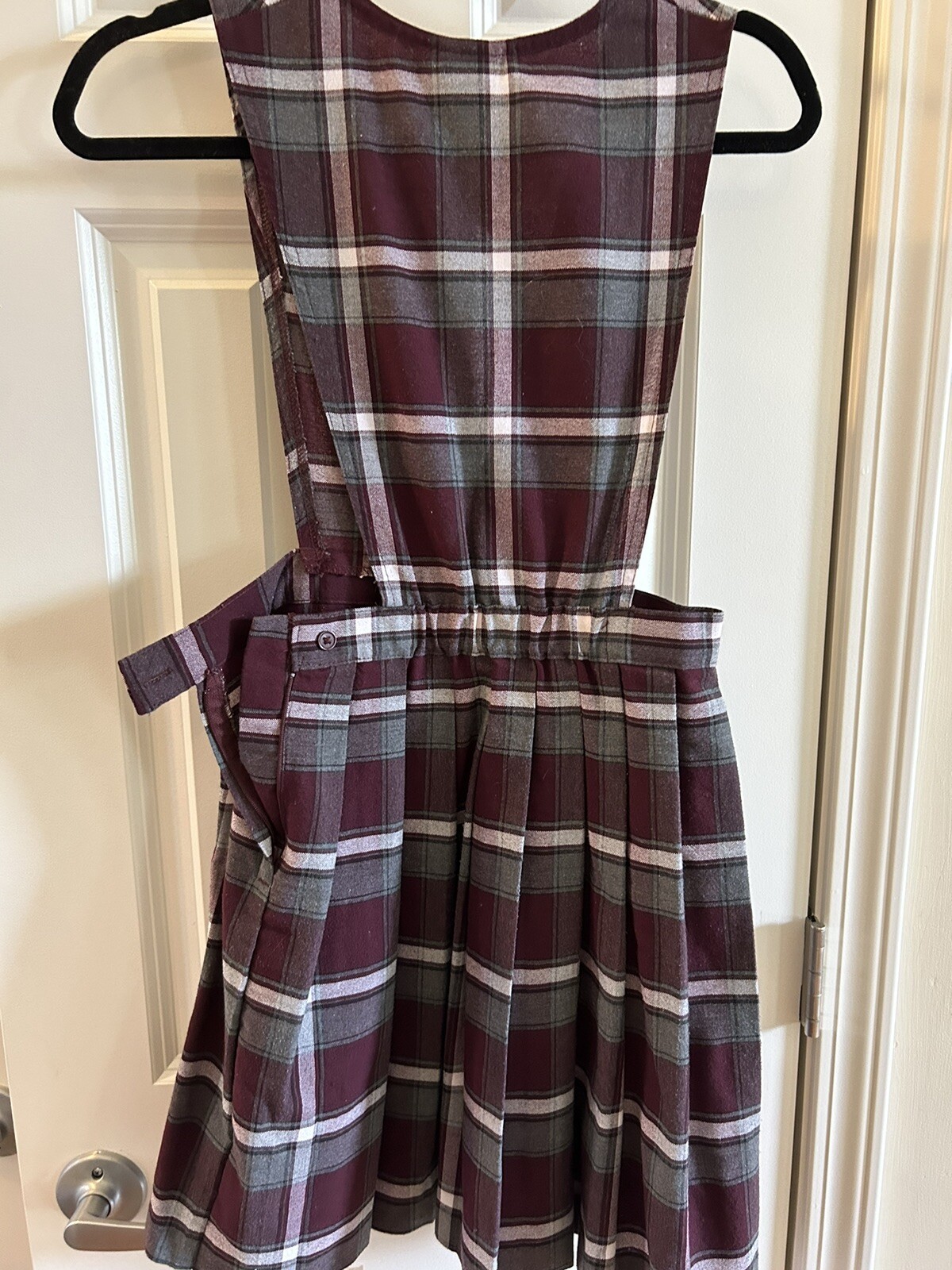 French Toast Plaid Jumper School Uniform Burgundy New Sz 12 eBay