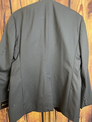 Brooks Brothers X Southwick 1929 Black 42R 36W 100% Wool 2 Piece