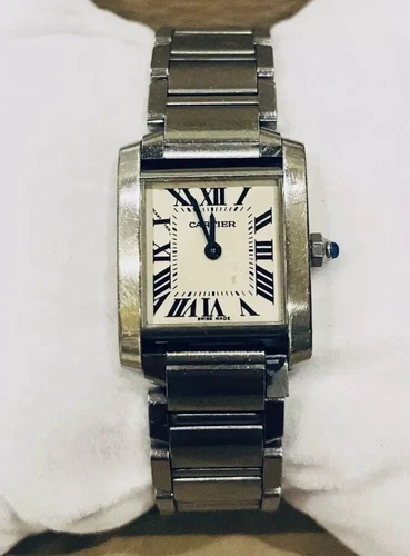 Cartier Tank Francaise SM Watch Stainless Steel 2384 Women