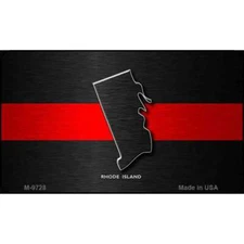 Rhode Island Thin Red Line Novelty Metal Magnet M-9728