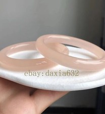 Natural Lotus Pink Afghan Jade Bracelet Round Women's Bracelet Bangle 57-58mm