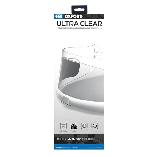 Oxford Ultra Clear Shied Universal Anti Fog Clear Visor Insert OX632 - Picture 2 of 2