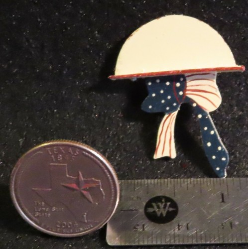 USA Patriotisches handgefertigtes Regal Band Design Wanddekor ISTZUSTAND 1:12 Mini 8615 - Bild 2 von 3