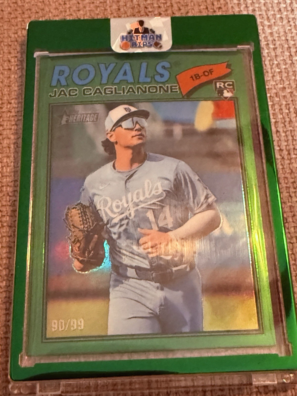 2026 Topps Heritage - Jac Caglianone #136 Chrome Green Refractor /99 (RC) Rare!