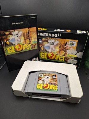Glover - Nintendo 64 N64 - PAL Deutsch - OVP - Anleitung - Inlay 