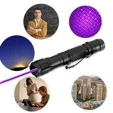 Purple Laser Pointer Pen Rechargable Visible Beam Torche with Box 405nm UK