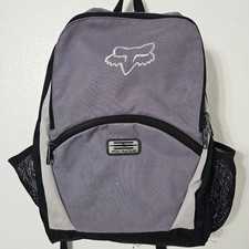 Mochila Fox Racing Gris Negra Motocross Patín BMX Escuela Bolsa de Viaje
