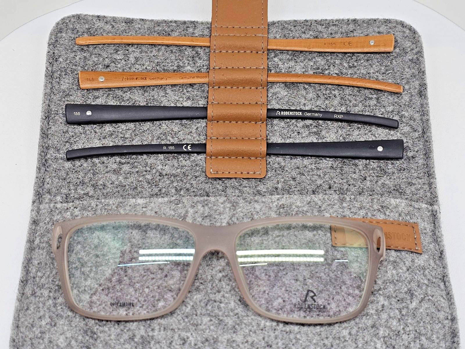 GERMANY Rodenstock Eyeglasses interchangeable RXP Wood 8012 B