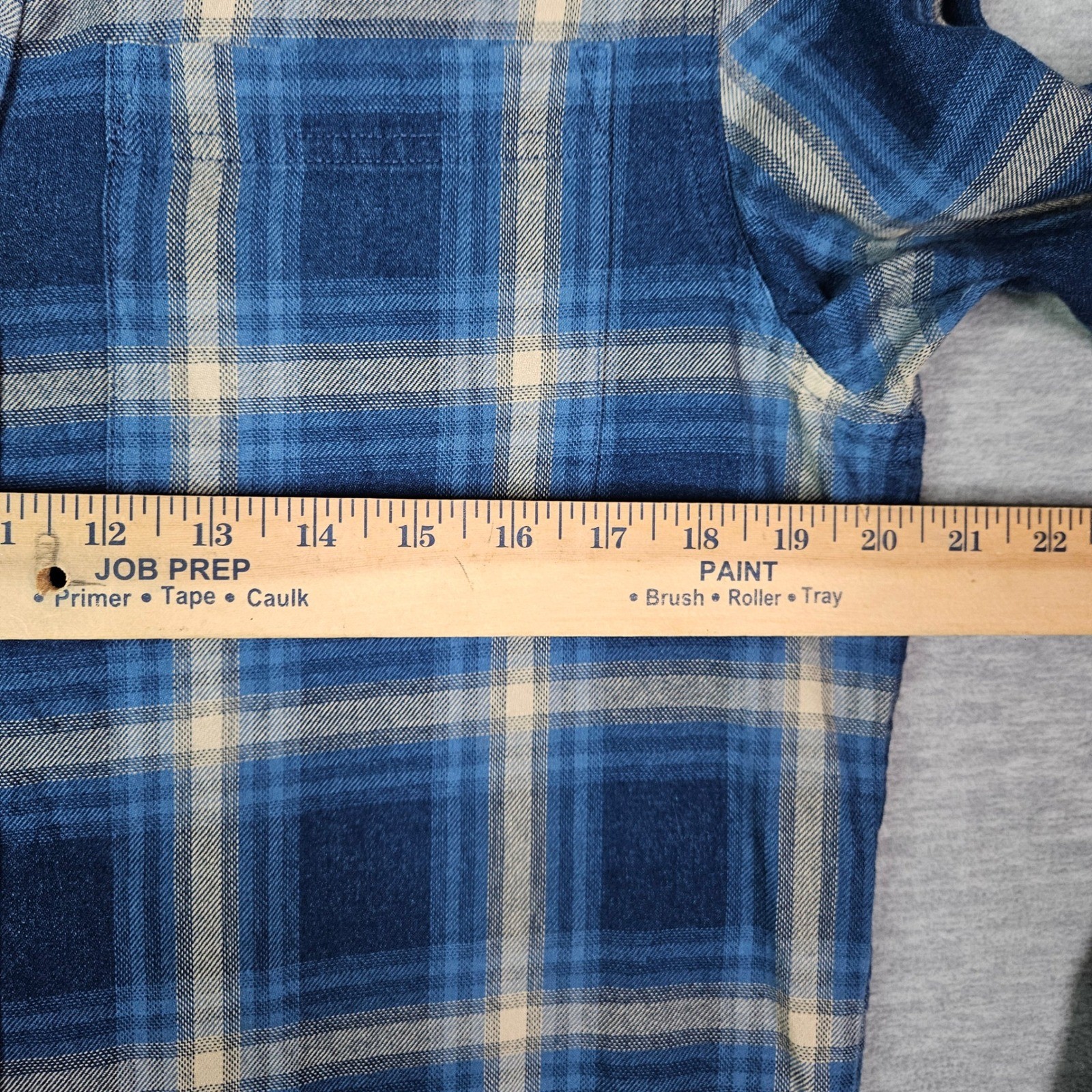 Americanino Italy Mens Slim Fit Plaid Button Down Shirt Blue Cream Medium image 6